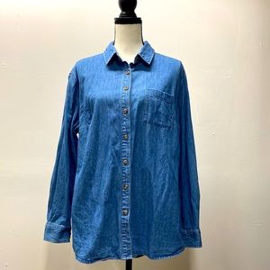 Blue Jean classic button up shirt